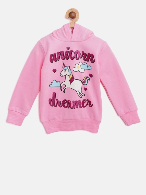 

Lazy Shark Unisex Pink Printed Hooded Sweatshirt
