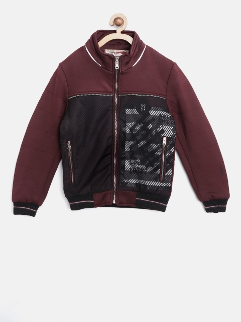 

Fort Collins Boys Burgundy Printed Detail Bomber Jacket