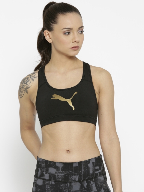 

Puma Women Black & Golden 4Keeps PM Sports Bra 51699805