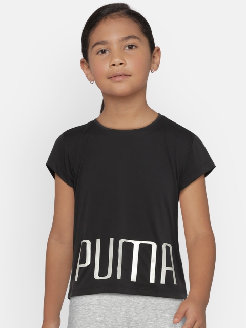 

Puma Girls Black Printed Round Neck T-shirt