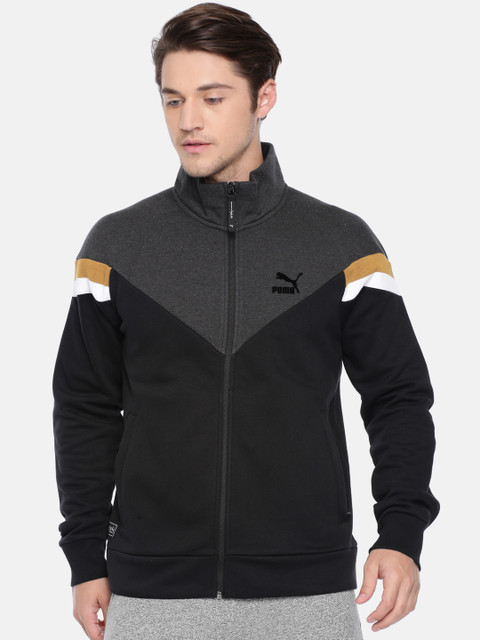 

Puma Men Black & Grey Colourblocked Sweatshirt