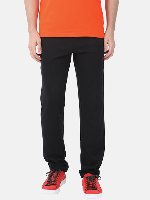 

Puma Men Black Solid Zippered Jersey Track Pants