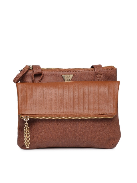 

Baggit Tan Brown Textured Sling Bag
