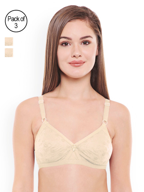 

Bodycare Beige Self Design Non-Wired Non Padded Everyday Bra