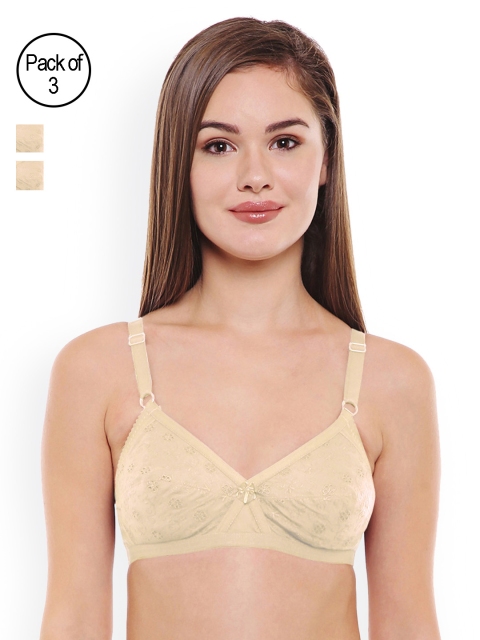 

Bodycare Beige Self Design Non-Wired Non Padded Everyday Bra