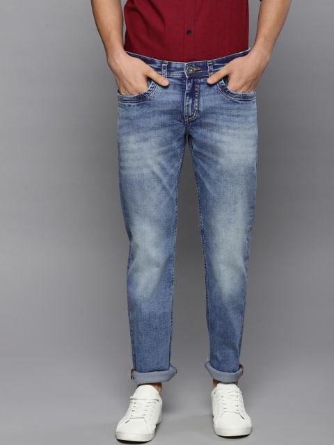 

Louis Philippe Jeans Men Blue Matt Slim Fit Low-Rise Clean Look Stretchable Jeans