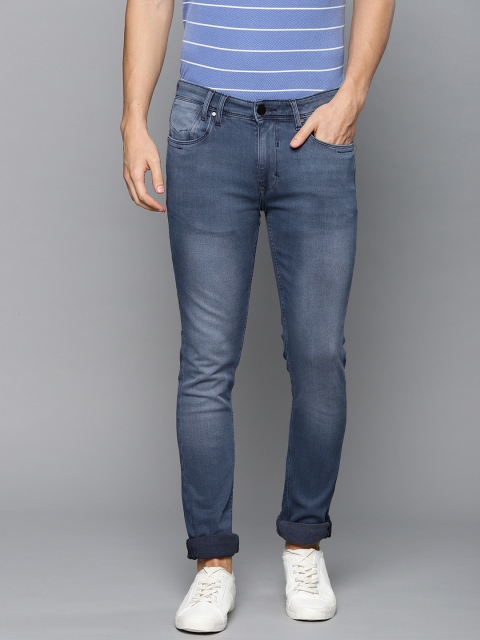 

Louis Philippe Jeans Men Blue Albert Super Slim Fit Low-Rise Clean Look Stretchable Jeans