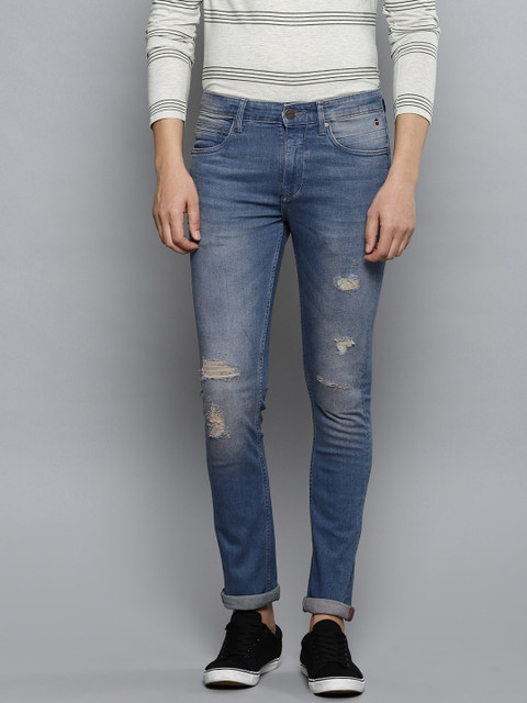 

Louis Philippe Jeans Men Blue Albert Super Slim Fit Low-Rise Stretchable Jeans