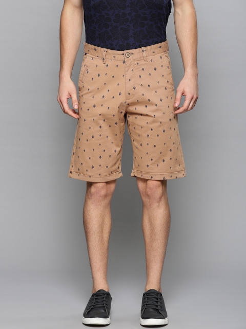 

Louis Philippe Sport Men Beige Printed Slim Fit Regular Shorts