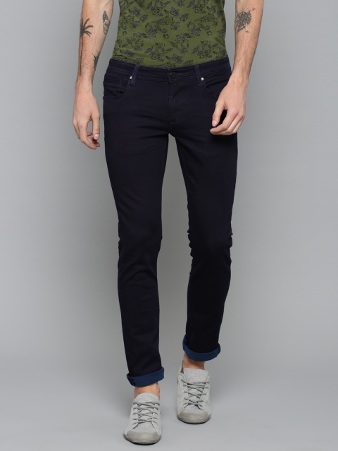 

Louis Philippe Jeans Men Navy Blue Slim Fit Low-Rise Clean Look Stretchable Jeans