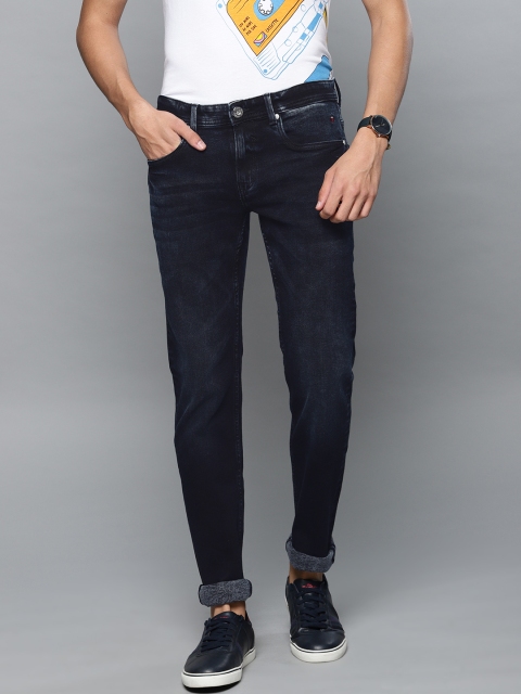 

Louis Philippe Jeans Men Navy Blue Slim Fit Low-Rise Clean Look Stretchable Jeans