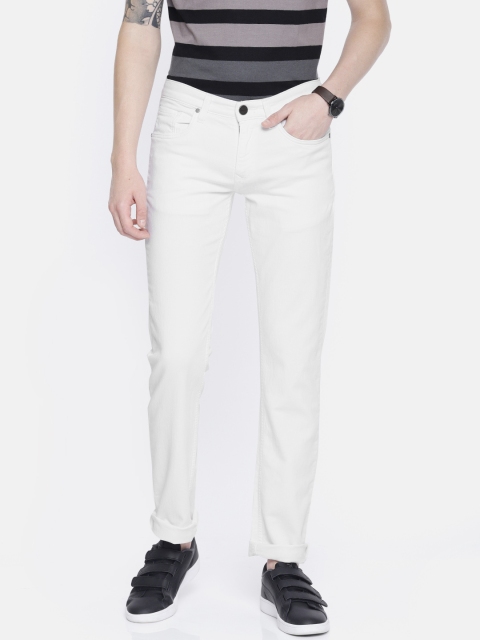 

Louis Philippe Jeans Men White Matt Slim Fit Low-Rise Clean Look Stretchable Jeans