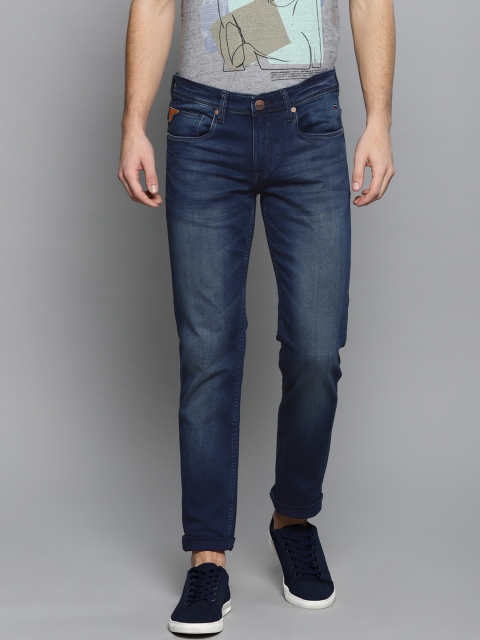 

Louis Philippe Jeans Men Blue Matt Slim Fit Low-Rise Clean Look Stretchable Jeans