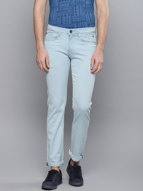 

Louis Philippe Jeans Men Blue Matt Slim Fit Low-Rise Clean Look Stretchable Jeans