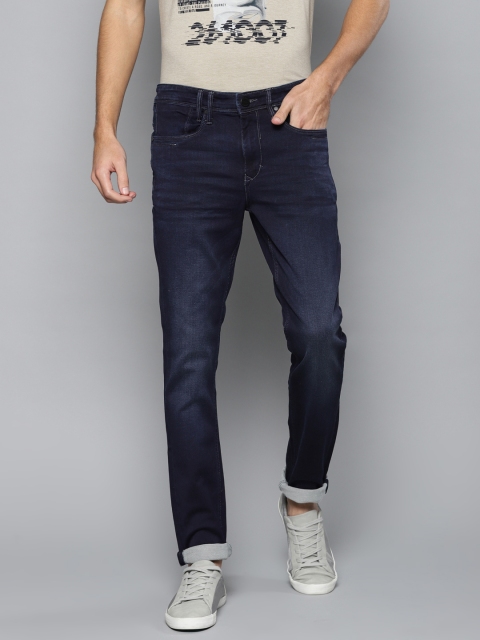 

Louis Philippe Jeans Men Blue Super Slim Fit Low-Rise Clean Look Stretchable Jeans