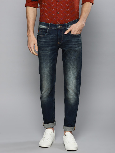 

Louis Philippe Jeans Men Blue Slim Fit Low-Rise Clean Look Stretchable Jeans