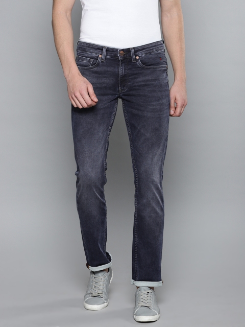 

Louis Philippe Jeans Men Blue Matt Slim Fit Low-Rise Clean Look Stretchable Jeans