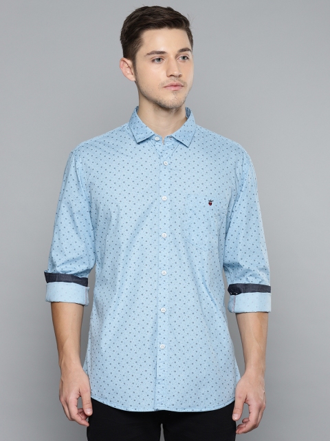 

Louis Philippe Jeans Men Blue Super Slim Fit Printed Casual Shirt