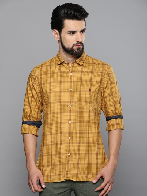

Louis Philippe Jeans Men Mustard Yellow Super Slim Fit Shirt