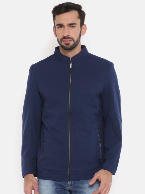 

The Indian Garage Co Men Blue Solid Sporty Jacket