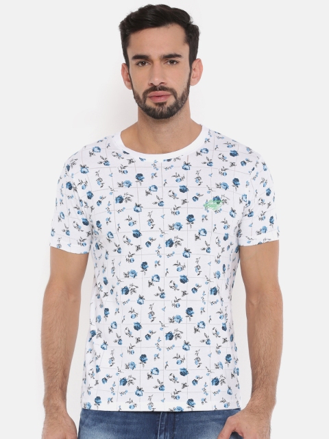 

The Indian Garage Co Men White Printed Round Neck T-shirt