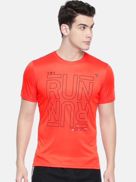 

Reebok Men Orange Printed SS GRAPHIC T-Shirt