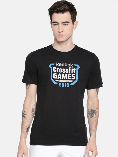 

Reebok Men Black Printed CF GAMES CREST T-shirt
