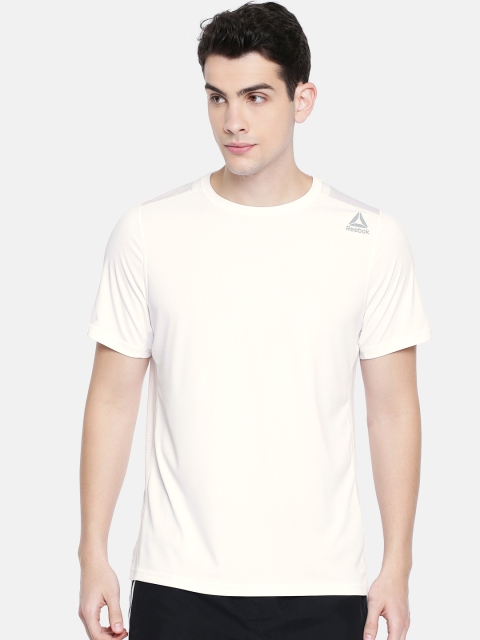 

Reebok Men White Solid US WOR TECH SS T-shirt