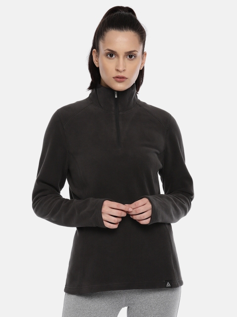 

Reebok Black OD FLC Q ZIP Sweatshirt