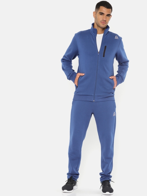 

Reebok Men Blue Solid FLEECE Tracksuit