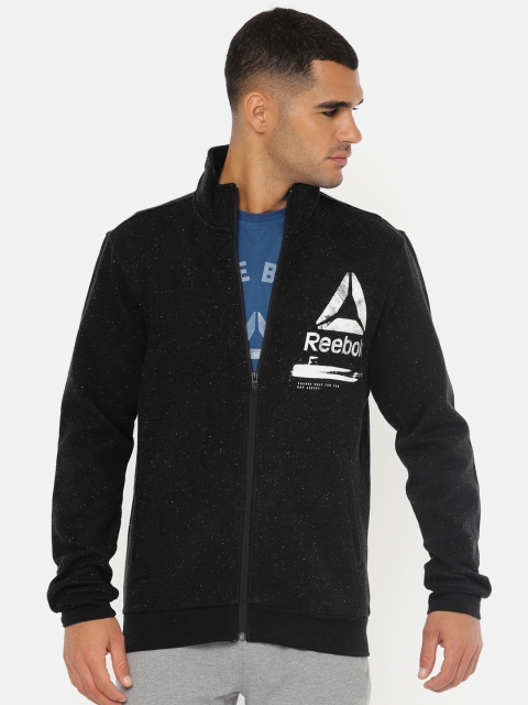 

Reebok Men Black Solid Sporty Jacket