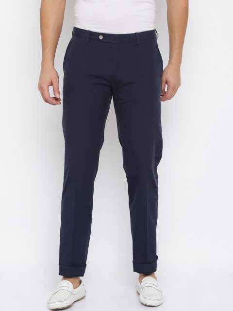 

GANT Men Navy Solid Regular Fit Chino Trousers, Navy blue