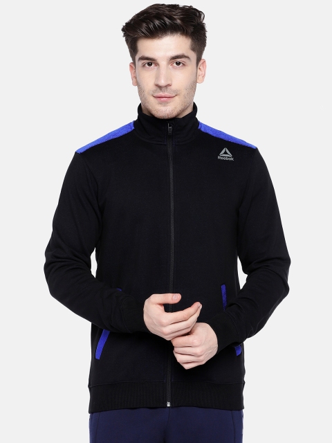 

Reebok Men Black Solid ELEMENT TRACK Sweatshirt