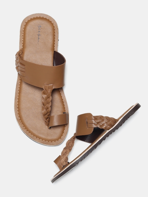 

Mast & Harbour Men Tan Brown Solid Sandals