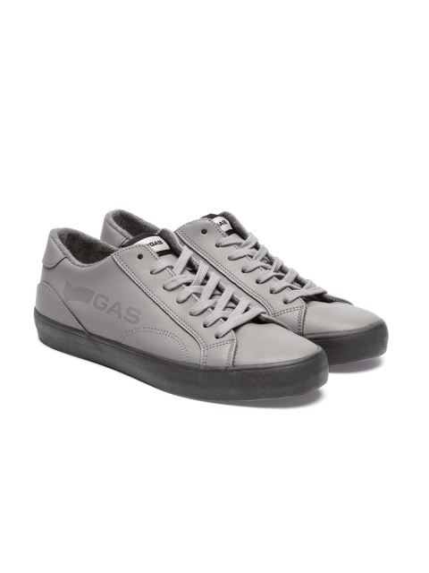 

GAS Men Grey Solid Sneakers