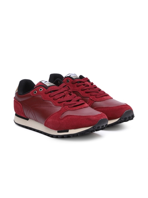 

GAS Men Maroon Suede Sneakers