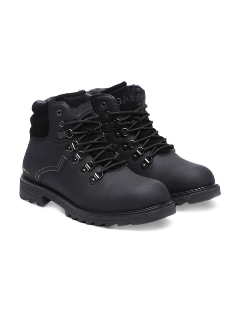 

GAS Men Black Flat Boots
