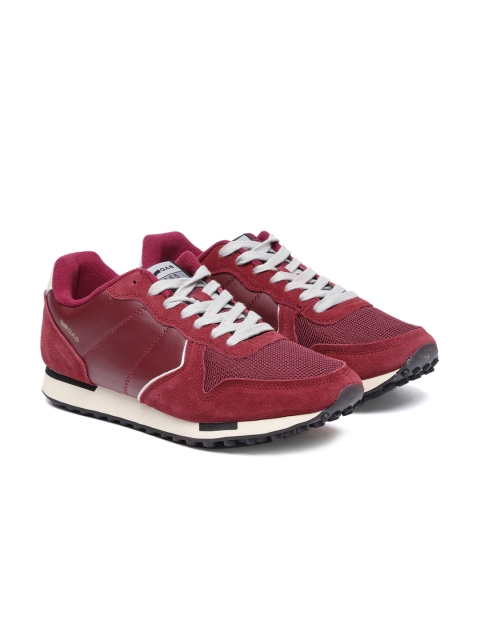 

GAS Men Magenta Leather Parris MX Satin Sneakers