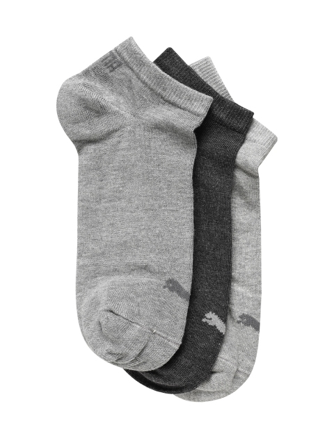 

Puma Unisex Set of 3 Sneaker Plain Ankle-Length Socks, Grey