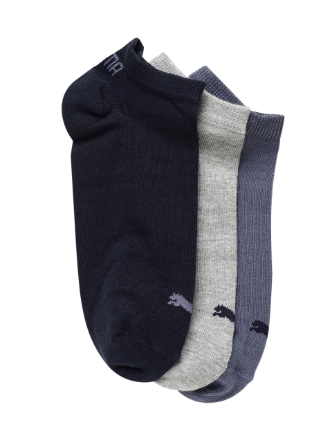 

Puma Unisex Set of 3 Sneaker Plain Ankle-Length Socks, Grey