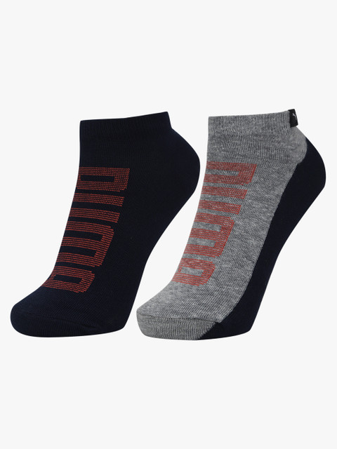 

Puma Unisex Pack of 2 Patterned Socks, Grey
