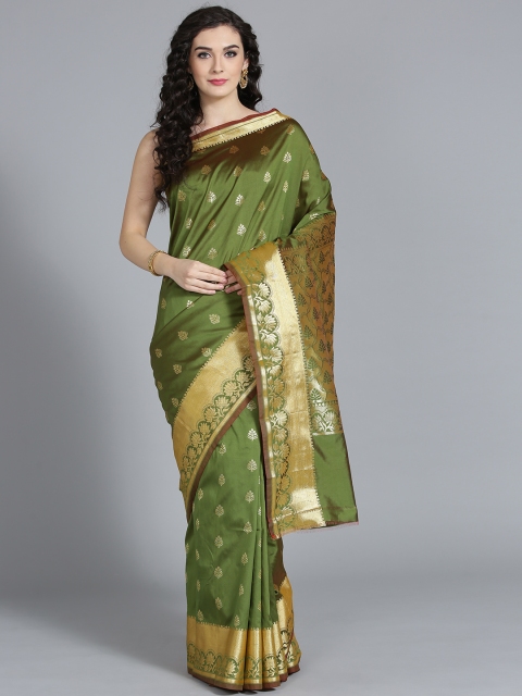 

Chhabra 555 Green Art Silk Woven Design Banarasi Saree
