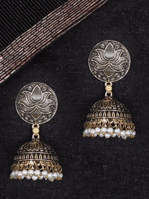

Ayesha Gold-Toned Dome Shaped Jhumkas