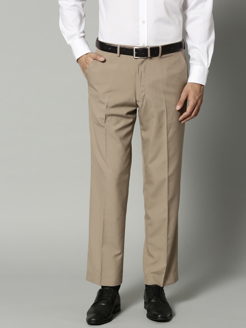 

Marks & Spencer Men Khaki Regular Fit Solid Formal Trousers