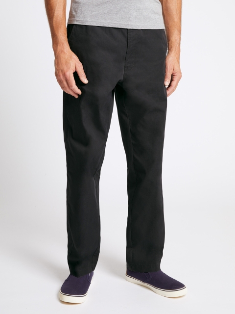 

Marks & Spencer Men Charcoal Regular Fit Solid Regular Trousers