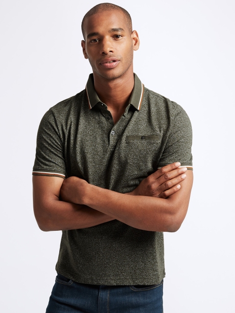

Marks & Spencer Men Khaki Solid Polo Collar T-shirt