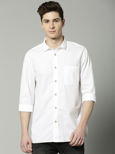 

Marks & Spencer Men White Slim Fit Solid Casual Shirt