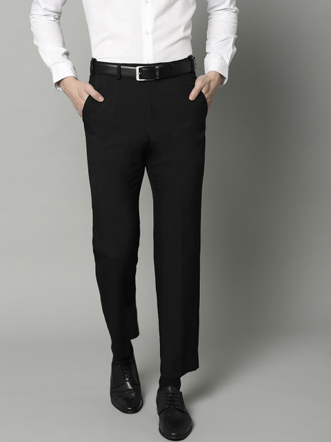 

Marks & Spencer Men Black Regular Fit Solid Formal Trousers