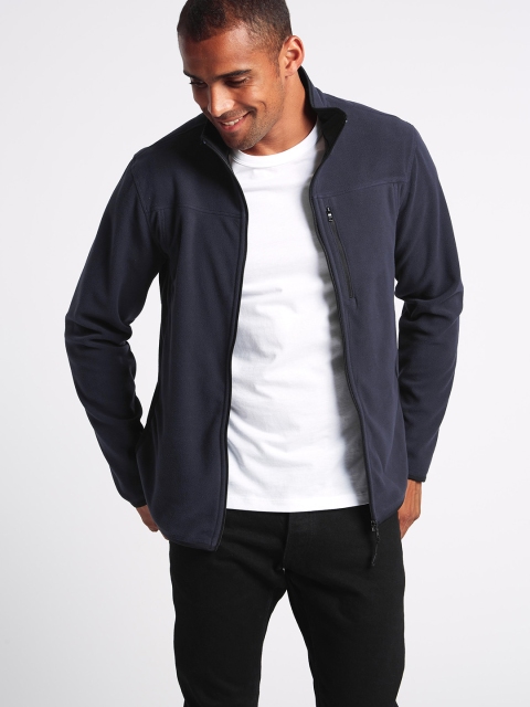 

Marks & Spencer Men Navy Blue Thermal Regular Fit Solid Sweatshirt