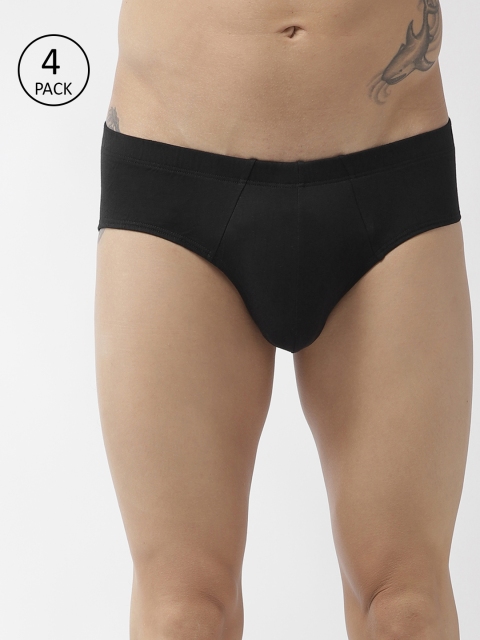

Marks & Spencer Men Pack of 4 Black Solid Briefs T142500